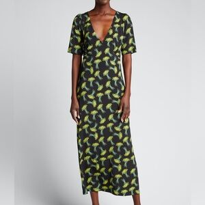 Bernadette Chrissy Falling Bouquet-Print Midi Dress 38